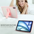 thumbnail image 7 of Case for iPad Air 13" 2024/2025, with Built-in Kickstand Shockproof Rugged Skin-Feel Cover Slim Lightweight Military Grade Drop Protection Cover for iPad Air 13" 2024/2025, Pink, 7 of 7