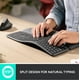 thumbnail image 3 of Teclado Logitech ERGO K860 inalámbrico ergonómico Qwerty negro, 3 of 9