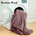 thumbnail image 7 of Ywbawe 70x100cm Soft Fleece Throw Blanket Reversible Lightweight Polyester All Season Couch Bed Lap Afghan for Home Office Travel 1-Pack, 7 of 7