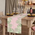 thumbnail image 2 of Table Runners 72 Inches Long Dress Scarves, Pink Leaves Farmhouse Kitchen Table Runner, Coffee Tablerunners, Green Summer Botanical Pastoral 16x72 Inch, 2 of 9