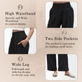 thumbnail image 5 of VDJ Wide Legged Pants for Women Loose Fit Casual Comfy Lounge High Waist Trousers Flowy Palazzo Black Pants Size XL, 5 of 9