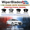 thumbnail image 2 of 2012 Audi A7 Quattro Beam Wiper Blades Wipers w/1yr Warranty (Set of 2), 2 of 5