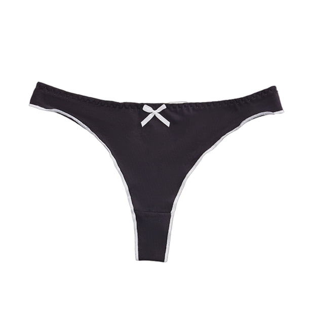 Tanga de algodón sin costuras para mujer, ropa interior sexy de tiro bajo con volantes, bragas de bikini transpirables para mujer