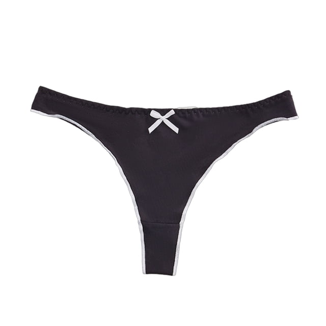 Tanga de algodón sin costuras para mujer, ropa interior sexy de tiro bajo con volantes, bragas de bikini transpirables para mujer
