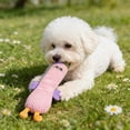 thumbnail image 6 of Interactive Crinkle Plush Dog Toy with Squeaker, Soft Chew Resistant Pineapple Fleece Pet Plaything for Boredom Relief, Purple 11.81Inch, 6 of 6