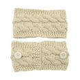 thumbnail image 3 of Ausyst Headbands for Women Winter Cross Ear Warmer Head Wraps Headbands Side Buttons For Use Face Covering Clearance, 3 of 4