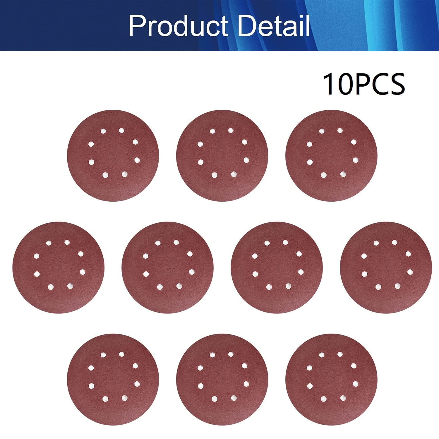 XiHAMA 12-inch PSA Sanding Discs 60 Grits NO-Hole Self Stick Adhesive Back Aluminum Oxide Sanding Discs for Orbital Sander