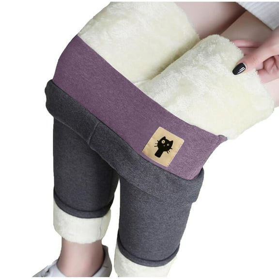 Edvintorg 2023 New Winter Thicken Lambwool Leggings Women Warm Fleece Pants Female Thermal Leggins Hight Waist Skinny Leggins Winter Tights New Clearance