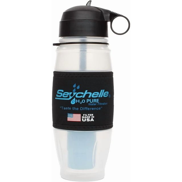 pH2O Alkaline Water Filter Bottle - Increases pH and Filters Water - 28 oz