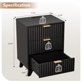 thumbnail image 6 of Ktaxon Fluted Nightstand with Charging Station, End Table Wooden Bedside Table Large Capacity Easy to Assemble, 6 of 10