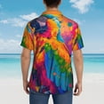 thumbnail image 6 of Daiia Colorful Parrot Jungle Dream A Hawaiian Shirt for Men Gentle Cotton Regular Short Sleeve Casual-X-Large, 6 of 9