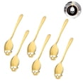 thumbnail image 2 of Juego de 6 cucharas, cuchara para revolver café y té de acero inoxidable 304, cucharas de té de diseño elegante, cuchara de café con forma de calavera, cuchara de hueso para postre, vajilla, 2 of 8