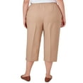 thumbnail image 2 of Plus Size Alfred Dunner Button Hem Capri Pant Color: Black Size: 18 W, 2 of 4