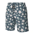 thumbnail image 5 of Naloa Blue Flower Men's Beach Shorts, Surfing shorts, Swim trunks, Quick Dry Swim Trunks for Surfing Beach Fun - Small, 5 of 9