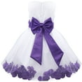 thumbnail image 3 of inhzoy Kids Flower Girls Wedding Party Petals Tulle Dress, 3 of 5