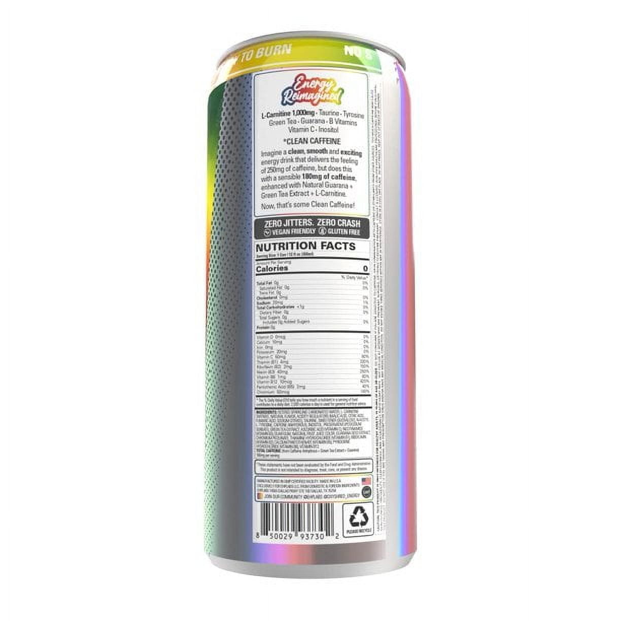 EHP Labs OxyShred Healthy Energy Drink - Zero Sugar Energy Drinks with Amino Acids, Green Tea Extract, Vitamin C & L Carnitine - Zero Carbs, Zero Calories, Clean Caffeine, Gummy Snake (12-Pack)