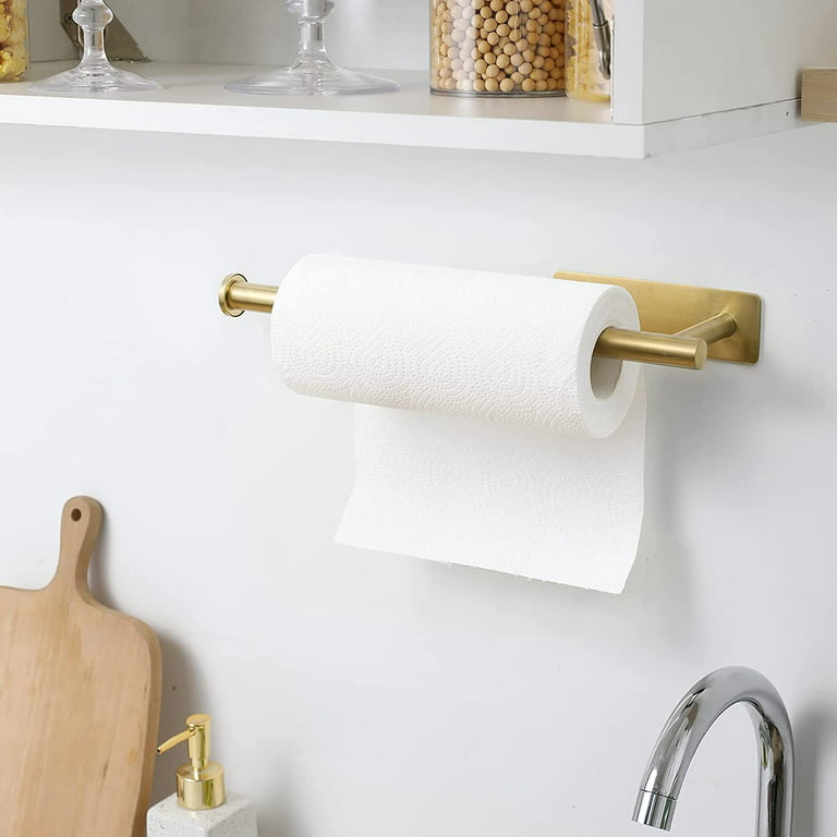 Self Adhesive And Drilling Paper Towel Holder Under Cabinet Paper Towel  Holder