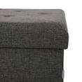 thumbnail image 6 of Seville Classics Cushioned Fabric Ottoman Hidden Storage Chest Footrest Chair, Padded Seat for Bedroom, Dorm, Loft, Living Room, Entryway, Hallway, Modern Gray, 25" XL Square with Tray, 6 of 6