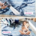 thumbnail image 3 of SAFAVIEH Cabana Rosario Indoor/Outdoor Area Rug, Aqua/Navy, 5' x 8', 3 of 15