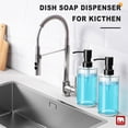thumbnail image 5 of GM GMISUN Glass Soap Dispenser with Stainless Steel Pump, Clear Soap Dispenser, Hand Soap Dispenser for Bathroom, 12oz Dish Soap Dispenser for Kitchen, 5 of 5