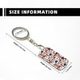 thumbnail image 3 of Uemuo Colorful Mushrooms (2) Pattern Rectangular Metal Keychain - Durable, Stylish, and Personalized Key Ring for Men and Women,Engraved Keychain,Gift Slim Sturdy Keychain, 3 of 7