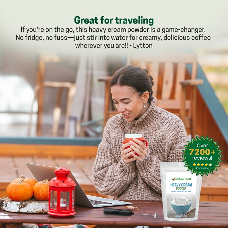 Z Natural Foods Heavy Cream Powder, Creamy, Shelf-Stable