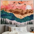 thumbnail image 2 of PRATYUS  Mountain Tapestry Forest Tree Tapestry Sunset Tapestry Nature Landscape Tapestry Wall Hanging for Room Multi Size Painting, 2 of 6