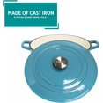 thumbnail image 2 of 4.8qt Cast Iron Enamel Dutch Oven Teal - Spacious &  Cooking Pot, 2 of 7