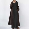 thumbnail image 4 of Ketyyh-chn99 Blouses pour Femmes Mode Chic Grande Taille Décontractée Robe de Plage Robe de Plage Automne Décontractée Ample Mini-Robe Noir,m, 4 of 5