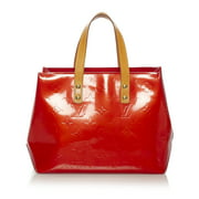 Pre-Owned Louis Vuitton Vernis Reade PM Leather Red