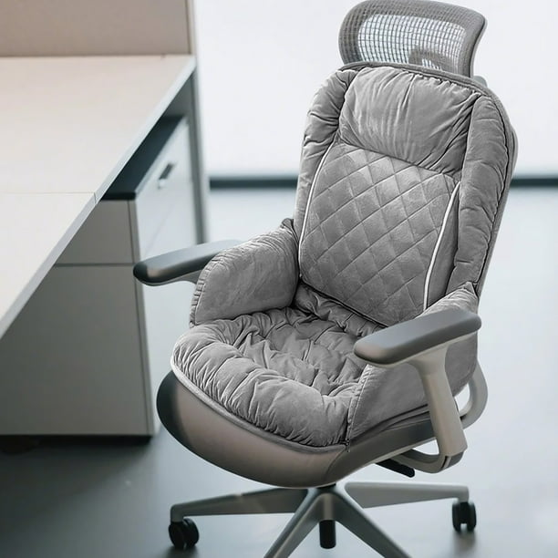 Cojín de invierno Cojín integrado para sentarse en la oficina durante largos períodos de tiempo Cojín de asiento cálido y acogedor Protección de cintura Cojín de pedos cálido Cojín de asiento