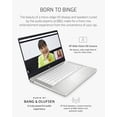 thumbnail image 6 of HP Chromebook 14 Laptop, Intel Celeron N4020, 4 GB RAM, 32 GB eMMC, 14” HD Micro-Edge Display, Chrome OS, Thin & Portable, 4K Graphics, Snow White Keyboard (14a-na0023nr, 2021, Ceramic White), 6 of 8