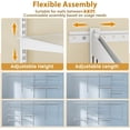 thumbnail image 5 of JFTER 4 to 8 FT Custom Closet System, Wall Mounted Closet with Hanging Rod, Metal Hanging Storage Organizer Rack Wardrobe with Shelves, Adjustable Closet System Kit for Bedroom (White), 5 of 9