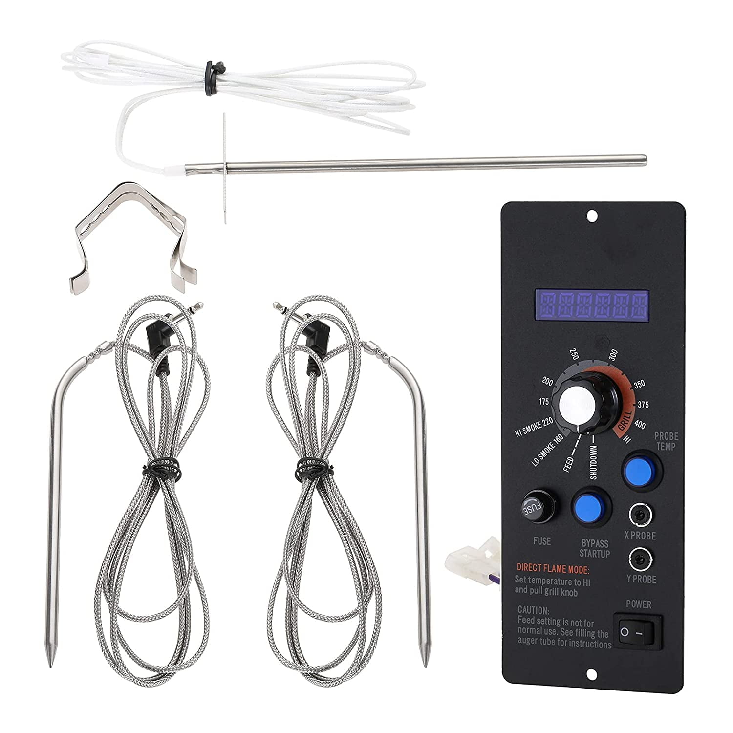 Digital Thermostat Kit with RTD Temperature Sensor and Meat Probes