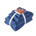 thumbnail image 5 of Beautiful by Drew Barrymore 6-Piece Dot Bath Towel Set, Soft 100% Cotton, Nightshadow Blue, 5 of 6