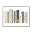 thumbnail image 4 of Stupell Industries Horizontal Fashion Book Stack Glam Grey Gold White, 30 x 24, Design by Amanda Greenwood, 4 of 5