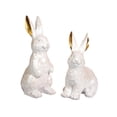 thumbnail image 3 of 2 adornos de conejito de Pascua para mesa, centro de mesa, figura de conejo Blanco, 3 of 7