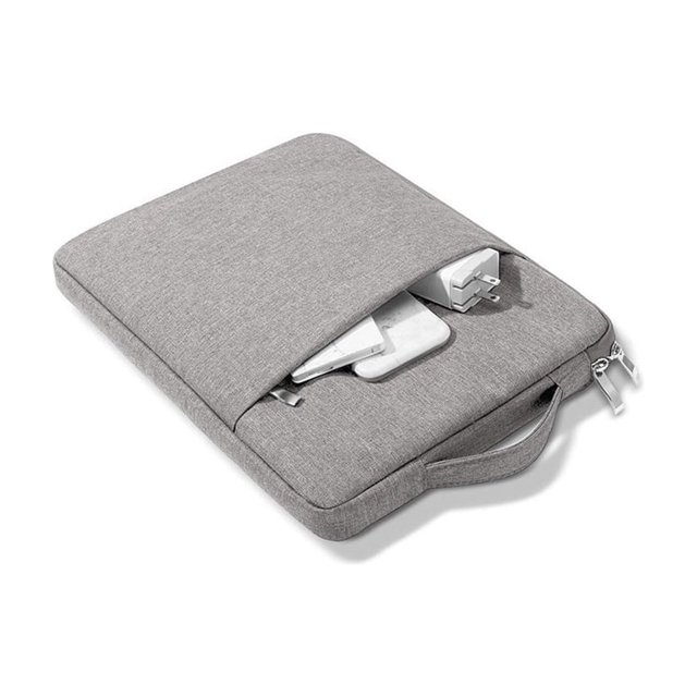 Bolsa para portátil impermeable de microfibra gris de 13 pulgadas
