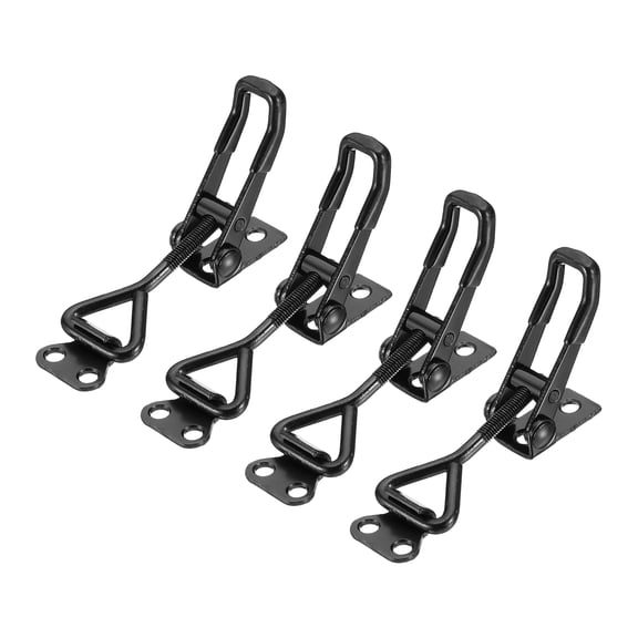 Uxcell 4pcs Adjustable Toggle Clamp M5x25mm 220lbs 4001 Style, Black