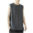 thumbnail image 2 of Leesechin Men's Tank Top Sleeveless Tee Round-Neck Summer Tshirt Loose Fit, 2 of 5