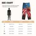thumbnail image 4 of Lsque Eagle Head With American Flag Print Women's Pajama Pants, Lounge Pant - Comfortable Home Wear,Elastic Waistband, Stylish Design-Large, 4 of 9