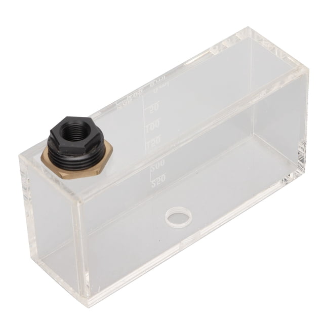 Tanque De Agua Acrílico, Tanque De Agua Fría Antióxido Completamente Transparente Interfaz G1:4 Latón POM 5 Mm De Espesor Para Computadoras OTVIAP Transparent Acrylic Water Cooling Tank