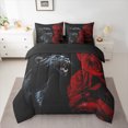 thumbnail image 2 of Homewish Jungle Leopard 7-Piece Full Bedding Set,Rose Flower Black Cheetah,Ultra Soft Reversible Decor For Teens, 2 of 8