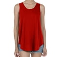 thumbnail image 7 of WULMLEO Plus Size Tank Tops for Women Summer Sleeveless Scoop Neck T-Shirts Tops Casual Tees Tunics Shirts Red 2XL, 7 of 7
