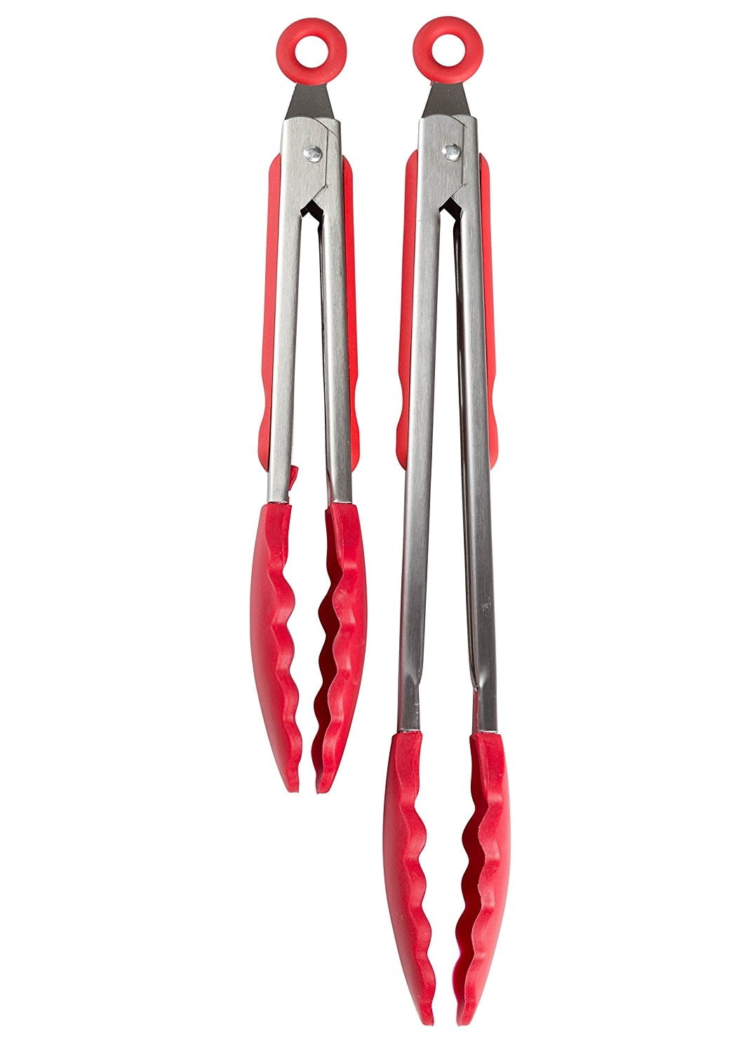 Set of Two Kitchen Serving Tongs 9Inch & 12 Inch, Serving Cooking