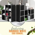thumbnail image 6 of ZYPPP Dothan Wood 2-Cubed Closed Bookcase - Storage Shelf Organizer Bookshelf (Black), 6 of 8