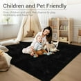 thumbnail image 5 of Fluffy Area Rug- Shag Area Rug for Living Room, Shaggy Large Indoor Thick Living Room Carpet with Non-Slip Backing, Soft Plush Fuzzy Carpet for Bedroom,5x8,Black, 5 of 14