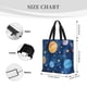 thumbnail image 3 of Balery Planets And Stars1 Bolsa de Mano para Mujeres con Cremallera, Bolsa de Gimnasio con Compartimentos, Bolsa para Laptop, Bolsa para Trabajo, 3 of 7