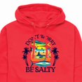 thumbnail image 3 of Instant Message - Don't Worry, Be Salty - Fishing, Hunting, Camping - Men's Pullover Hooded Fleece Sweatshirt, 3 of 6