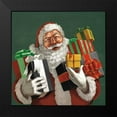 thumbnail image 2 of Penner, Janelle 12x12 Black Modern Framed Museum Art Print Titled - Holiday Santa IV Dark Green, 2 of 5